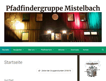 Tablet Screenshot of pfadfindergruppe-mistelbach.at